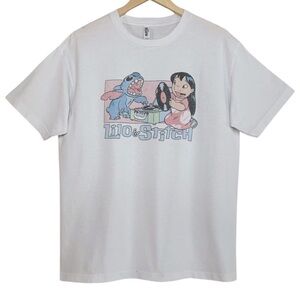 Urban Outfitters UO Graphic Tee Lilo & Stitch Record Player White Size L